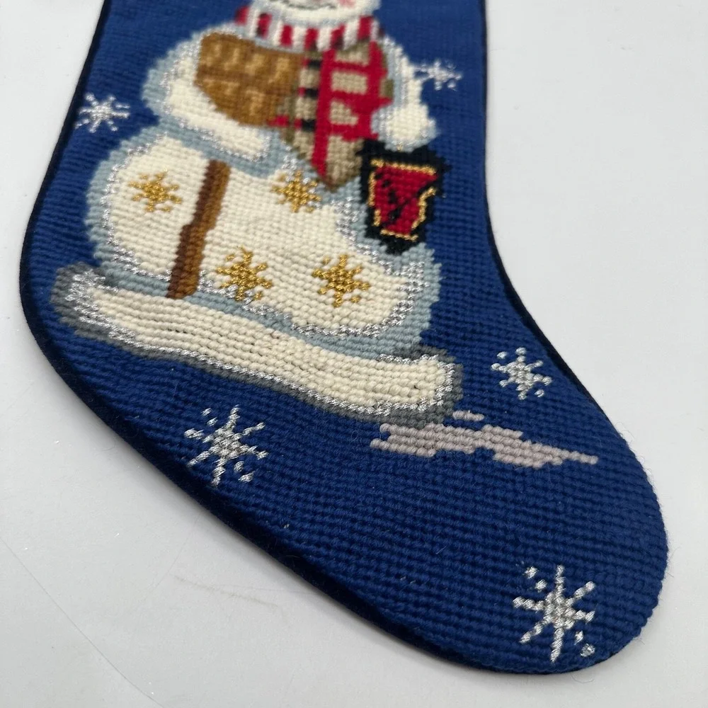 2001 Christopher Radko Snow Light Needlepoint‎ Stocking 15